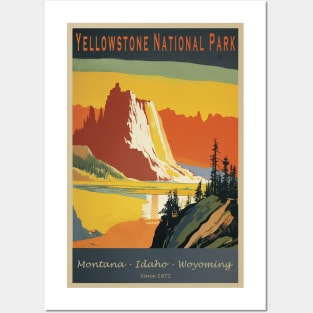 Yellowstone National Park Vintage Poster Posters and Art